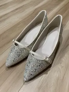 【最終値下げ】RANDA シルバーグリッター ポインテッドトゥパンプス