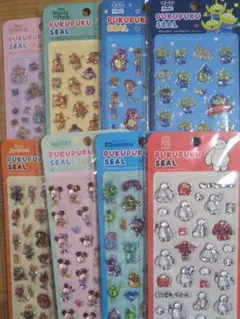 新品未開封​【豪華8種セット】ディズニー ぷくぷくシール まとめ売り