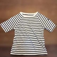 SAINTJAMES ストライプ 半袖Tシャツ ホワイト/ブラック