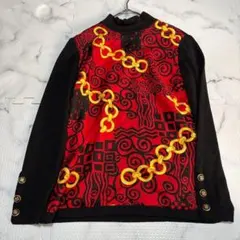 美品✨CELINEセリーヌ切り替えドッキングシャツウール、シルク100% e12のサムネイル