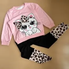 ねこ　セットアップ　110〜120 6Y SHEINのサムネイル