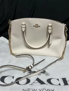 COACH ホワイト ショルダーバッグ レザー