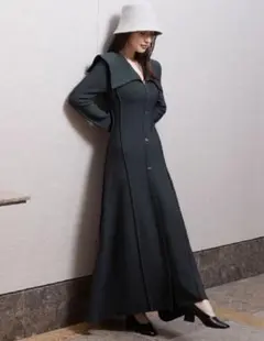 snidel ビッグカラーホールワンピース