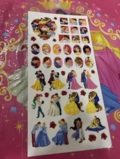 ディズニープリンセス立体シールセットホログラムシール