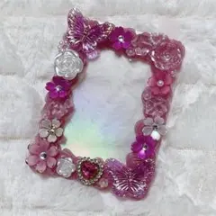 即購入OK❤︎硬質ケースデコ ホイップデコ ピンク 花 桜 蝶々 No.517