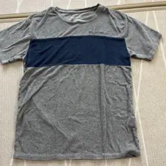BILLABONG グレー ネイビー ストライプ Tシャツ M