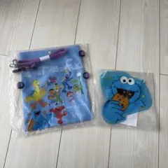 セサミストリート　チケットホルダー　クラッチポーチ　USJ クッキーモンスター