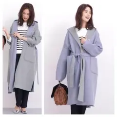 美品 ナノユニバース リバーシブル ガウンコート 定価22000円 38