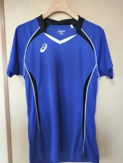 asics バレーボールシャツ M 青
