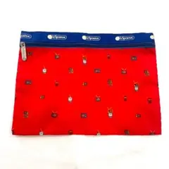 Y506-189【美品】LeSportsacレスポートサック ナイロンポーチ 赤