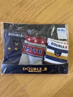 新品未使用　DOUBLE.B キッズ靴下 3足セット 13-15cm