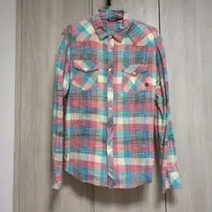 ELEMENT マルチカラーチェック長袖シャツ
