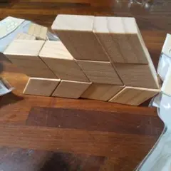 木製ブロックひし形2個入×10個、新品、未使用