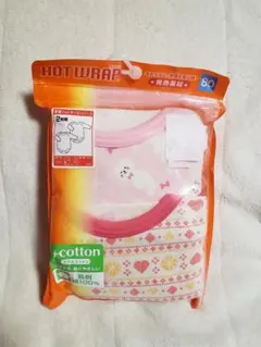 新品 80 長袖ロンパース 女の子 ボディスーツ 肌着 発熱素材 綿100% 猫