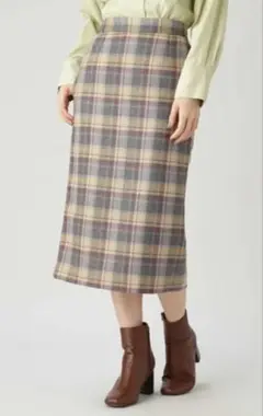 N. Natural Beauty Basic* チェック柄　タイトスカート