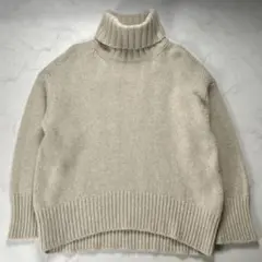 美品✨ ギャルリーヴィ ファインウール タートルネック プルオーバー ベージュ