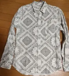ペイズリー柄 シャツ 長袖 / 未使用品