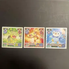 ポケモン シール ナエトル ヒコザル ポッチャマ 3枚セットのサムネイル