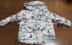 h&m 花と蝶フード付きジャケットウィンドブレーカー95-100サイズ 2-3y