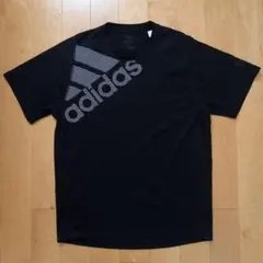 adidas 　Tシャツ　黒色　Lサイズ