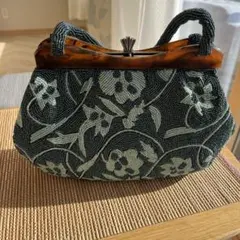 お値下げ！アンティーク　総ビーズハンドバック　和洋装どちらにも！