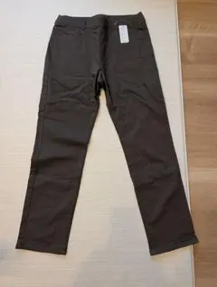 【新品タグ付】セシール ストレッチ ストレートパンツ L チャコールブラウンのサムネイル
