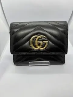 GUCCI GGマーモント 三つ折り財布 ブラックのサムネイル