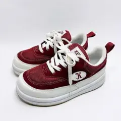 【美品】厚底 軽量 スニーカー23.5cm レッド