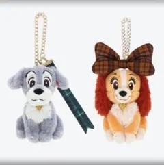 新品タグ付き ディズニー わんわん物語 レディ トランプ ぬいぐるみチャーム