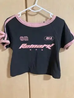 黒　ピンク　ショート丈　トップス　120cm