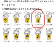 〈甲子園限定〉佐藤輝明選手　ビール型アクリルキーホルダー