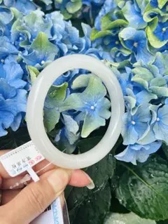 翡翠製バングル ジュエリー鑑定書付き 内径62mm - メルカリ