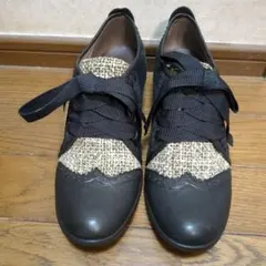 【新品未使用】リボン付き黒ローファー MOKU