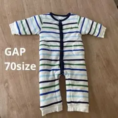 GAP ストライプ中綿ロンパース 70cm