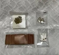 ヘアカフ・バレッタ・ピアスの4点セット