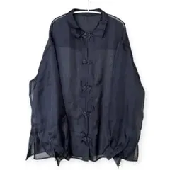 jouetie ジュエティ シアーブラウス チャイナボタン ブラック M 難あり