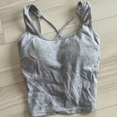 グレー ストラップ付きキャミソール