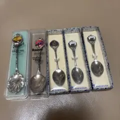 記念スプーン まとめ売り 箱付き スプーン 海外土産 銀メッキ 