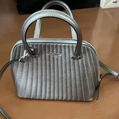 Kate Spade シルバー ストライプバッグ