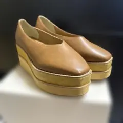 『SNIDEL』スナイデル ウッド プラットフォーム 厚底 パンプス Mのサムネイル