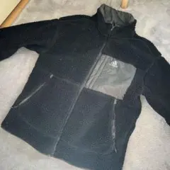 adidas フリースジャケット ブラック　アウター