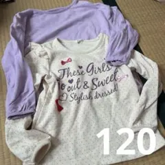120 裏毛トレーナー セット 女児 女の子