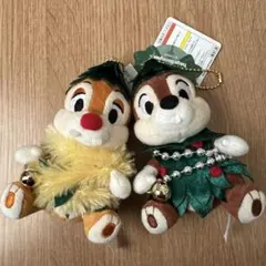 ディズニー チップとデール クリスマス2021 ぬいぐるみバッジ