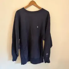 90s チャンピオン リバースウィーブ 刺繍タグusa製 茄子紺 ネイビー