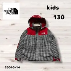 ✩ノースフェイス✩マウンテンパーカー　キッズ130 ブラック×ホワイト×レッド