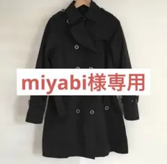 Burberry BLUE LABELブラック ダブルブレスト トレンチコート