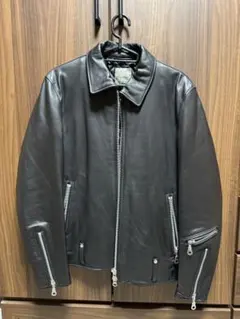『極美品』ナノユニバースライダースジャケットシングルライダース羊革　Mブラック