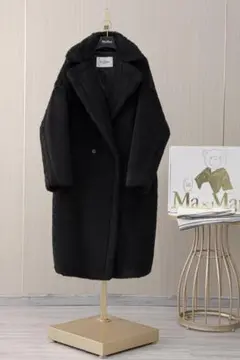 【美品】マックスマーラ ツイード ミンクファー ロングコート ベルト付き マックスマーラ Max Mara MAX MARA ミトン MINKMITT ミンク