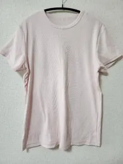 XL ピンク 半袖Tシャツ ソフトリブクルーネック UNIQLO