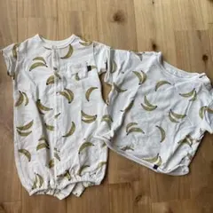 バナナ柄 ツーウェイオール・Tシャツ　セット